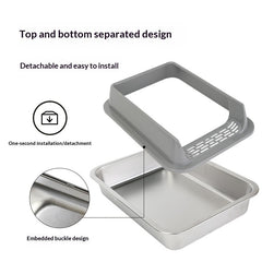 Large-capacity High-sided Semi-enclosed Cat Litter Box
