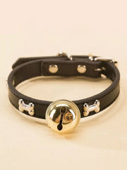 Leather Pet Collar with Bell