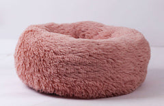 Round Plush Pet Bed for Small Dogs Cats Nest