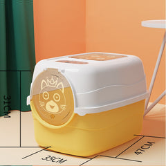 Oversized Splash-proof Cat With Sand In A Litter Box