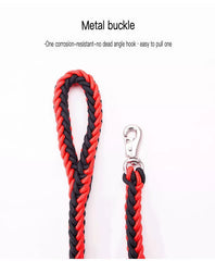 2 Piece Braided Rope Pet Leash with Metal Clasp