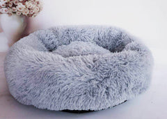 Round Plush Pet Bed for Small Dogs Cats Nest