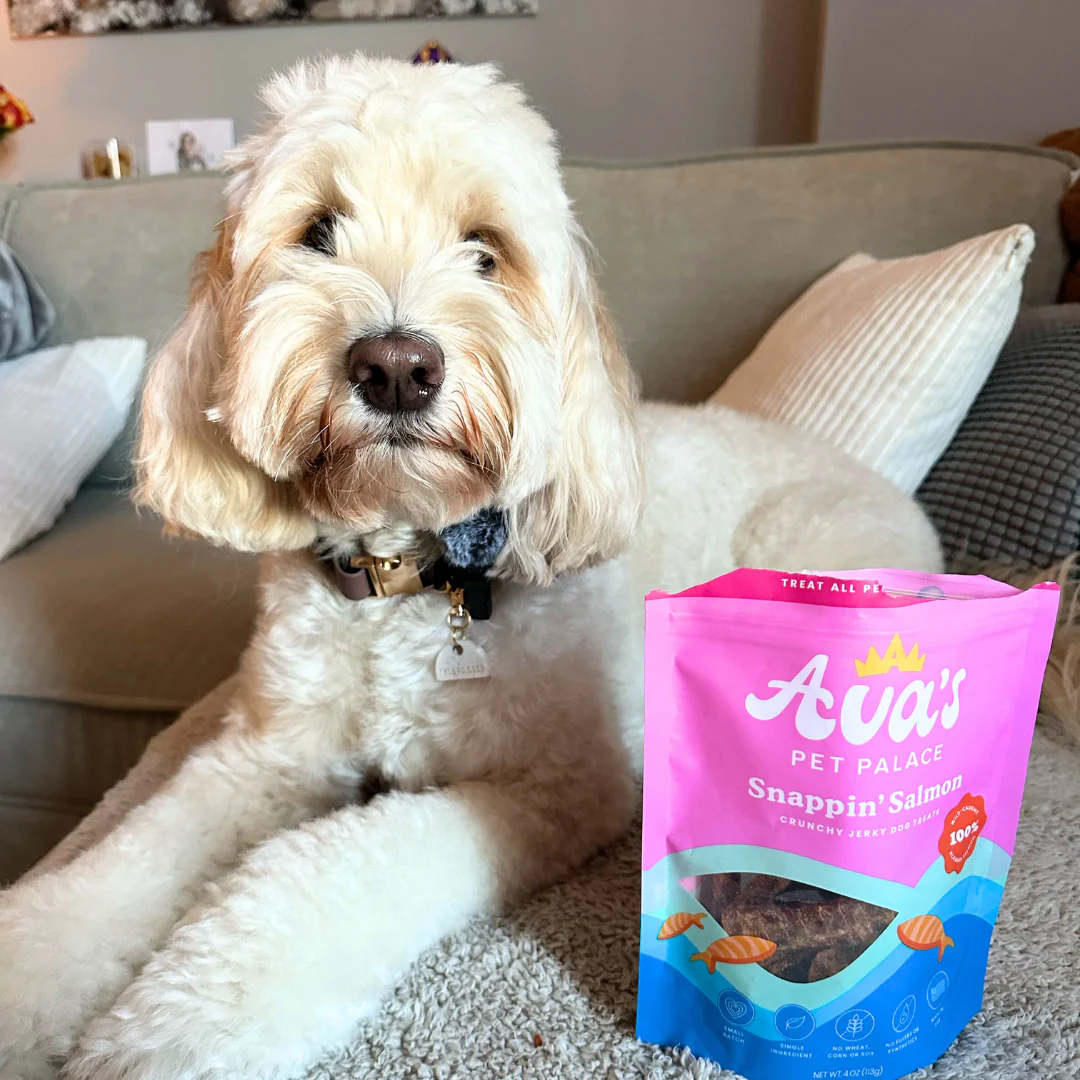 Pet Palace Snappin Salmon Crunchy Jerky Dog Treats