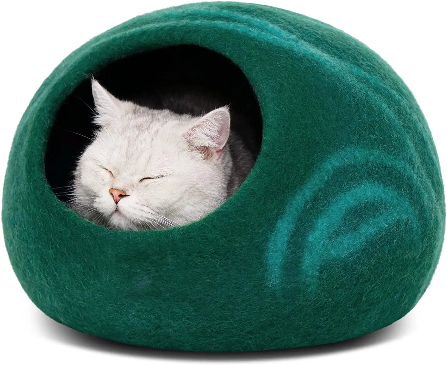 Eco Friendly Merino Wool Cat Cave Bed Handmade Hideout