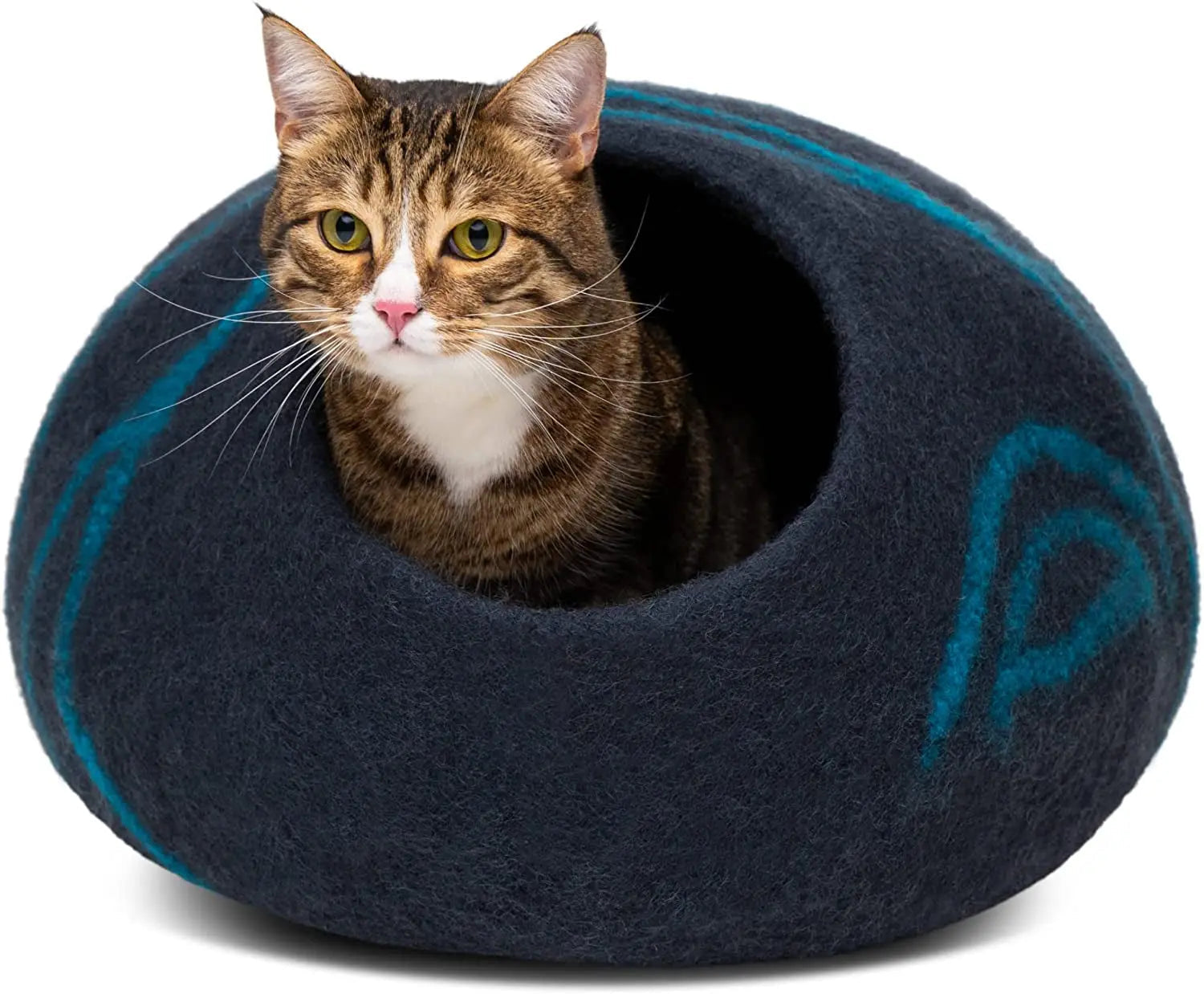Eco Friendly Merino Wool Cat Cave Bed Handmade Hideout