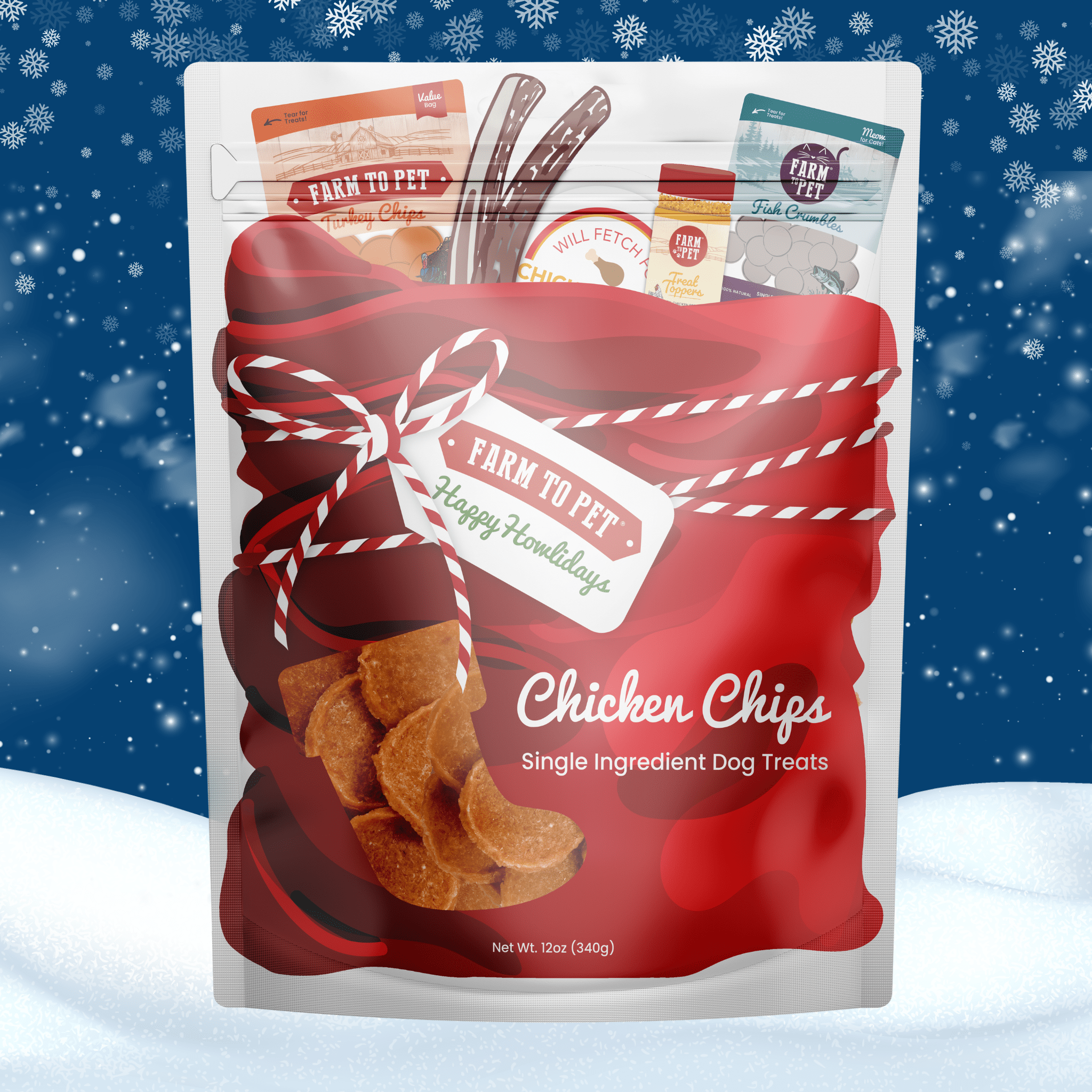 Santa Paws' Chicken Chips Gift Sack