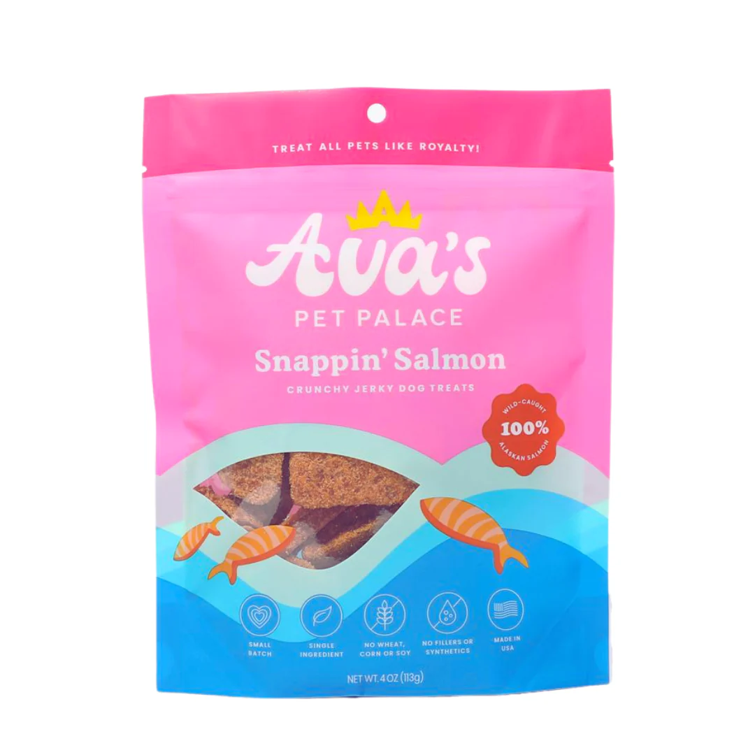 Pet Palace Snappin Salmon Crunchy Jerky Dog Treats