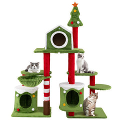58 Inch Tall Cat Tree Tower Multi Level Climbing