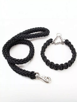 2 Piece Braided Rope Pet Leash with Metal Clasp