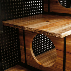 Modern Spacious Cat House Black + Brown