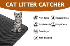 Waterproof Double Layer Cat Litter Mat Anti Tracking